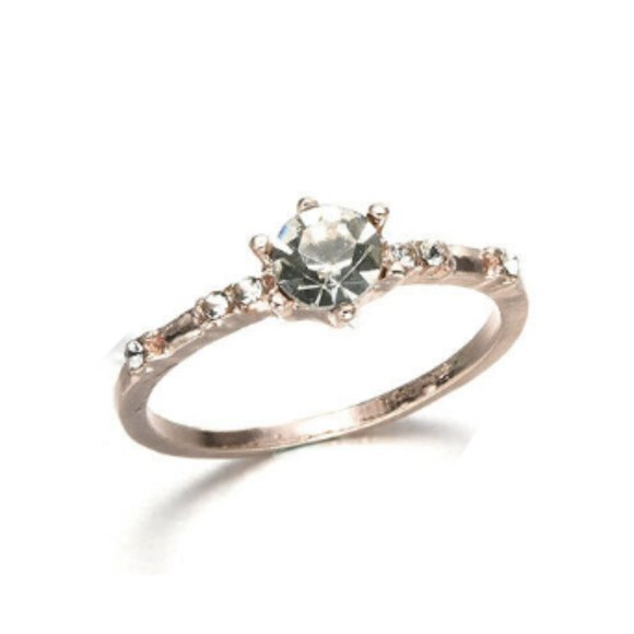 NWOT 14K GP Rose Gold CZ Ring, sz 6 - Picture 11 of 16